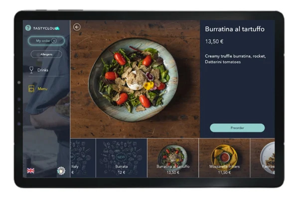 Menú en Inglés - Solución TastyCloud